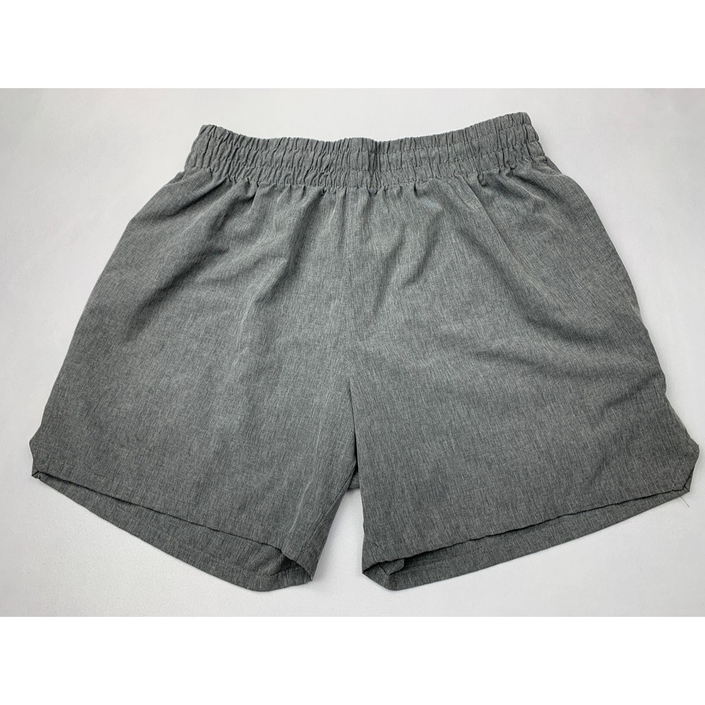 LEG3ND Mens Gray Athletic Performance Shorts Size M Heathered Zipper Pocket